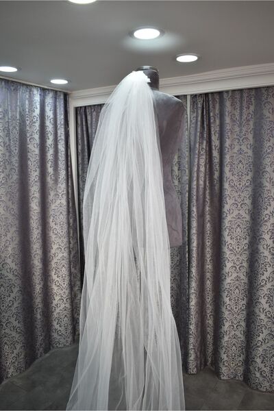 YGCGRUP Long Simple Bridal Veil 2.5 meters Long Veil