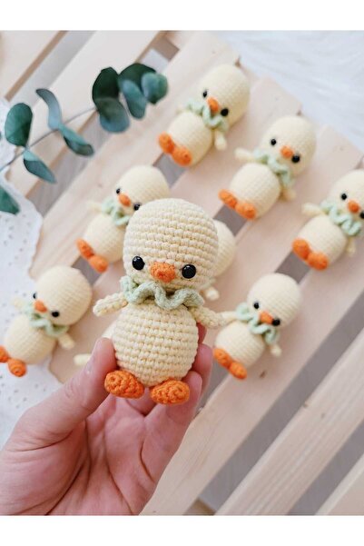 ilmekhobievi Amigurumi Organic Oyuncak- Civciv Anahtarlık 7 cm (Hediyelik)