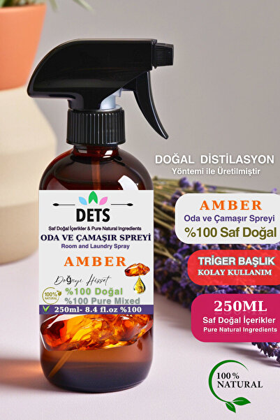 Dets Doğal Amber Oda ve Çamaşır Spreyi 250ml - Kalıcı ve Romantik Koku Room Spray