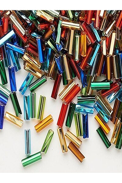 312 KONSEPT 20 Gram 9 Ayrı Renk  Boru Cam Boncuk Yazma Süsleme Dekorasyon  Ab...