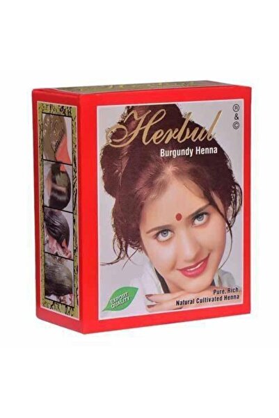 Genel Markalar Burgundy Henna Hint Kınası 6'lı Paket (Kızıl )