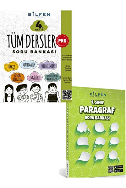 Bilfen Yayıncılık 4. Sınıf Tüm Dersler Pro +Bilfen  Paragraf Soru Bankası