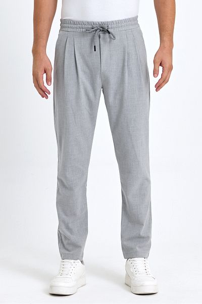 INFLUENCER Comfortable Molded Belt Elastic Trousers