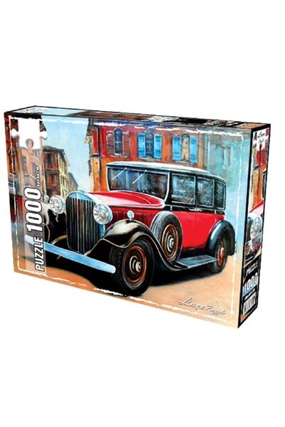 ileri grup Retro Araba 1000 Parçalık Puzzle - Puzzle Yapıştırıcı Hediyeli