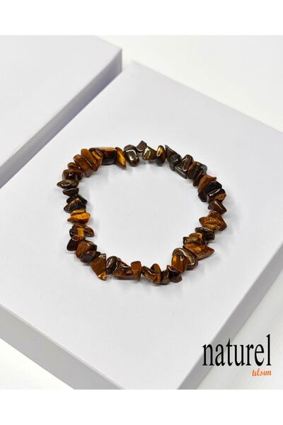 Naturel Tılsım Natural Stone Broken Tiger Eye Unisex Bracelet - Women's Bracelet - Men's Bracelet - Natural Stone Bracelet