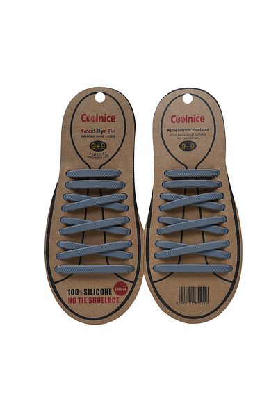 Coolnice Coolnıce Adult Size Non-Binding Silicone Lacing Cn-ad-grey
