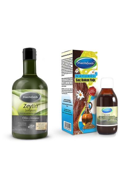 Mecitefendi Zeytin Şampuan 400 ml (1 Adet) + Saç Bakım Yağı (1 Adet)