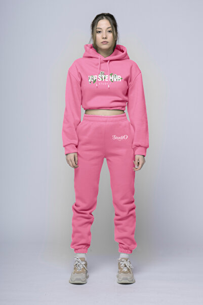 C&C OKULCUNUZ Wrstbhvr Worst Behavior Eşofman Jogger Takımı | Model Çiçek Bas...