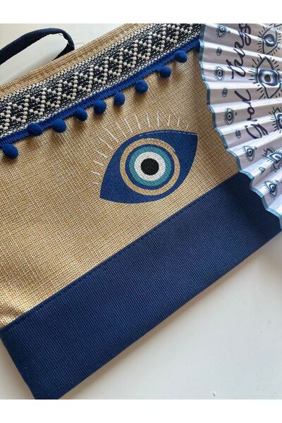 Işıldayan Kutular Summer Collection - Evil Eye Bag and Fan Set