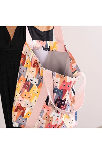 Hilaliart Beach Bag - Cat Pattern