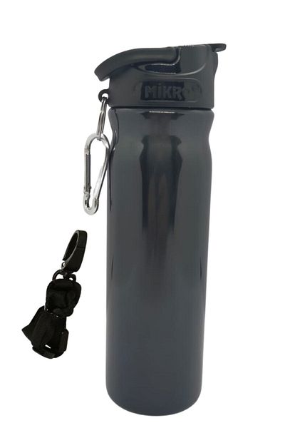 Mikro Steel Water Bottle and Flask 500 ml with Straw and Strap Without Rope