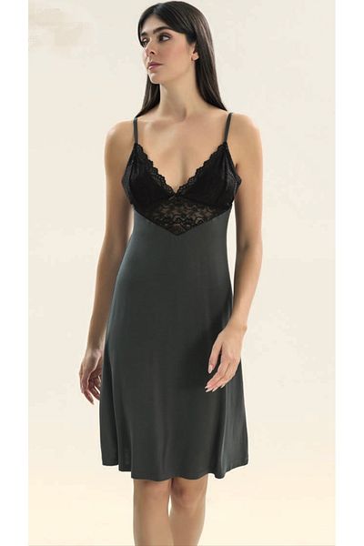 Sevim Stylish Bridal Nightgown with Lace Detail