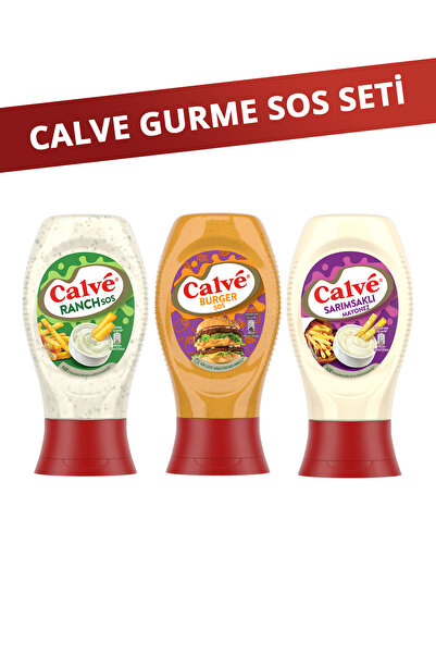 Calve Burger Sos 245g + Sarımsaklı Mayonez 245g + Ranch Sos 245g