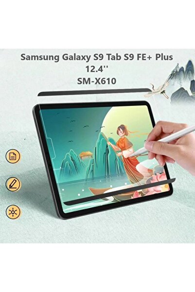 TEKNETSTORE Samsung Galaxy Tab S9 Fe Plus 12.4 Inç Uyumlu Ekran Koruyucu Magn...