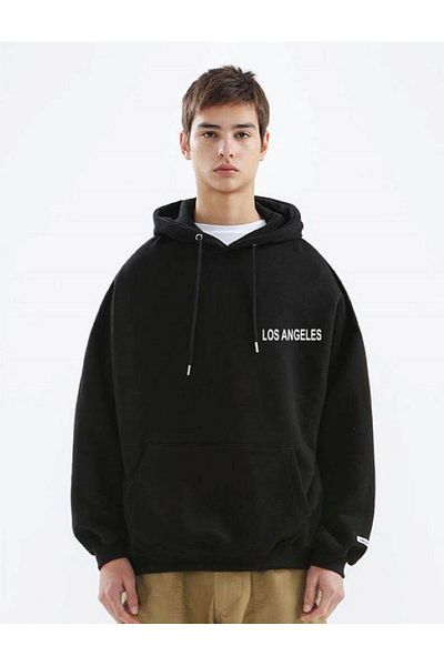 Pink Sky Φούτερ με μαύρη στάμπα oversize
