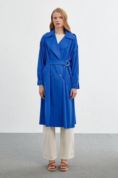 Zühre Trench aviator cu nasturi cu guler dublu 13434
