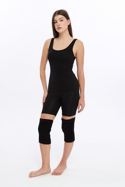 ALFATEKS Black Woven Knee Pads - Keeps Warm and Good for Joint Pains, Shipped for Couples