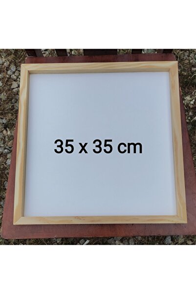 Oduncudünyası Ahşap Çerçeveli Pano 35x35cm Beyaz