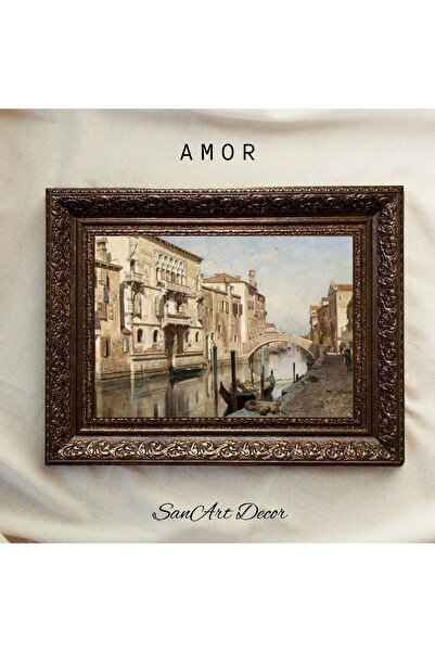 Sanart Vintage Tablo, Yağlı Boya Tablosu, Özel Seri Çerçeveli Tablo, Sanatsal Dekor, Tablo, Retro Tablo