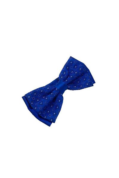 Brianze Saks Blue Bow Tie - Orange Detailed