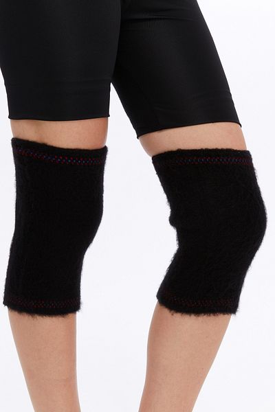 ALFATEKS Black Woven Knee Pads - Keeps Warm and Good for Joint Pains, Shipped for Couples