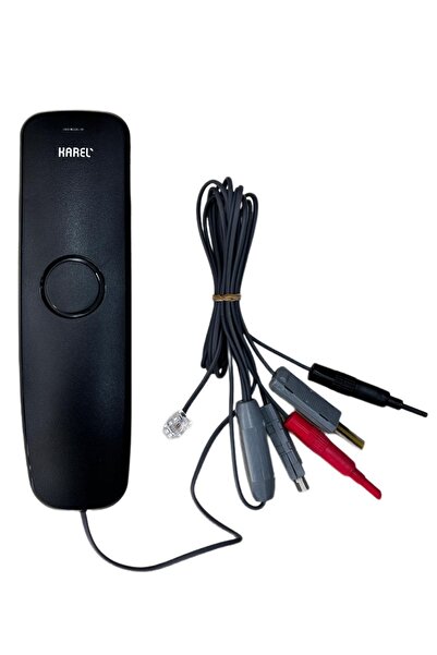 KAREL Test Ve Muayene Telefonu Siyah (kesmeli Kesmesiz Test Kablolu)