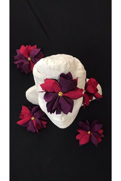 Ozpas Purple Double Color Decorative Flower 5 Pieces