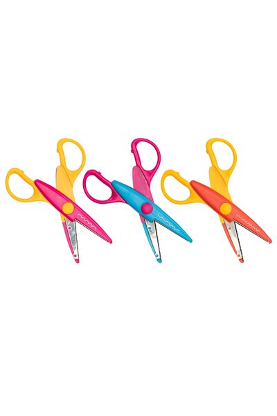 MİNAHOBİ School Scissors - Protected and Shaped (3 Pieces)