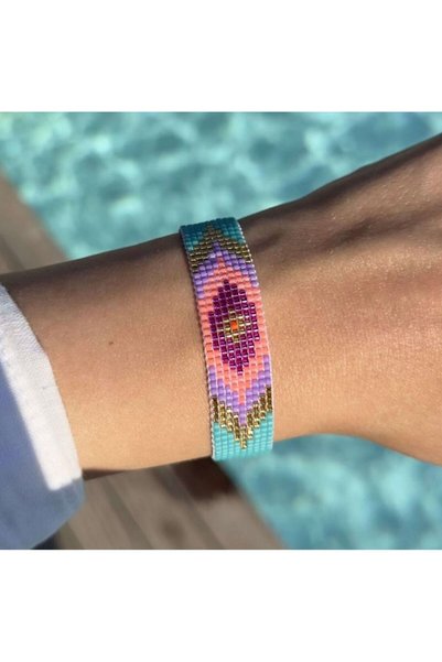 PAYE JEWELRY Renkli Desenli Miyuki Bileklik