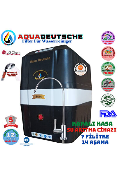 AQUA DEUTSCHE SPECIAL PLUS SİYAH BEYAZ 12 Lt.7 FİLİTRE 14 AŞAMA GÜMÜŞ İYON TA...