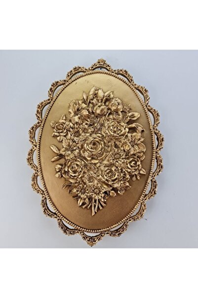 TEVFİK GÜNDAY DEKORASYON Ank-cicekli Pano Altin