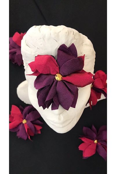 Ozpas Purple Double Color Decorative Flower 5 Pieces