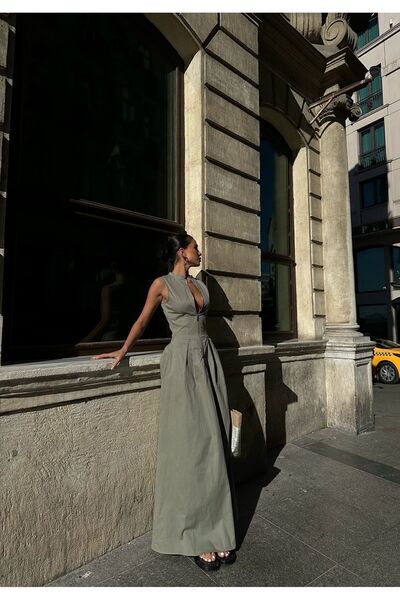 Deppot ΜΑΚΡΙ ΦΟΡΕΜΑ PAİVA GABARDIN με φερμουάρ