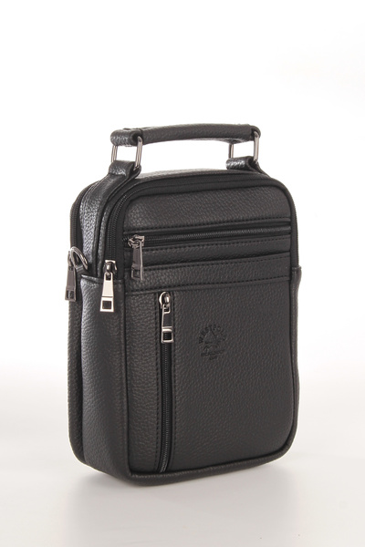 By Hakan West Polo 6049 Mailman Bag Shoulder Bag Handbag Black