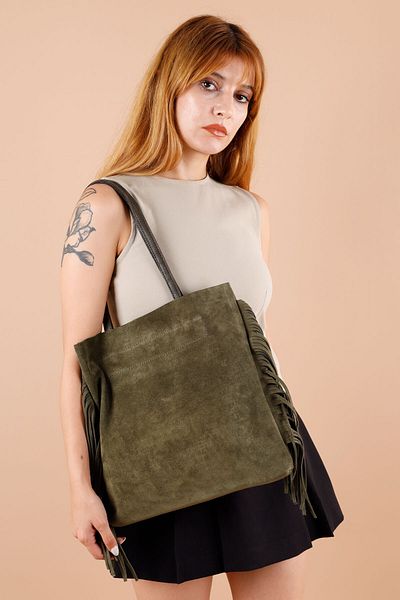 Getcho Belona Genuine Suede Leather Women's Shoulder Bag - Mini Bag with Gift