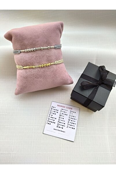 Amethyst Love Mors Alfabesi Bileklik Çift Bilekliği Sevgili Bilekliği Hediye Mors Alfabe Bileklik