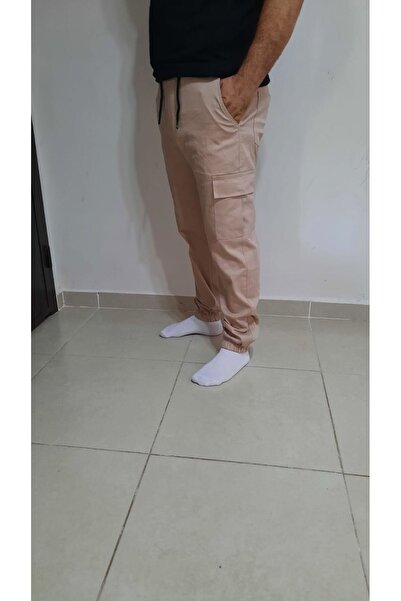 Tekstilfuarı Erkek kargo beli ve paçası lastikli kargo pantolon