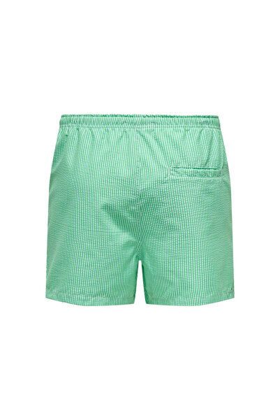 Only & Sons Πράσινο ανδρικό ριγέ σορτς Onsted - 22021841