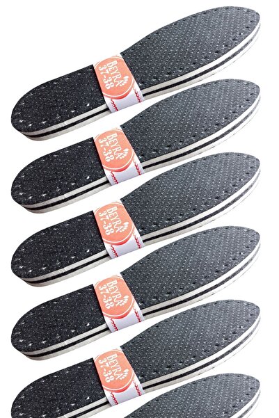 Kent Pazarı Patik Tabanı Kaymaz Taban Üç Katmanlı Keçe Tabanlık (6 Çift)