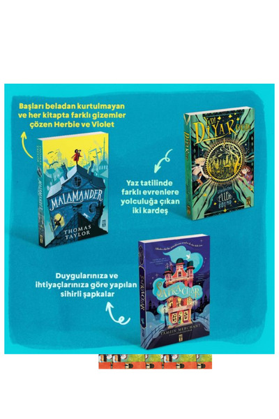 Genç Timaş 6.7.8 sınıf okuma kitapları-Şapkacılar,Yedi Diyar Geçidi,Malamande...