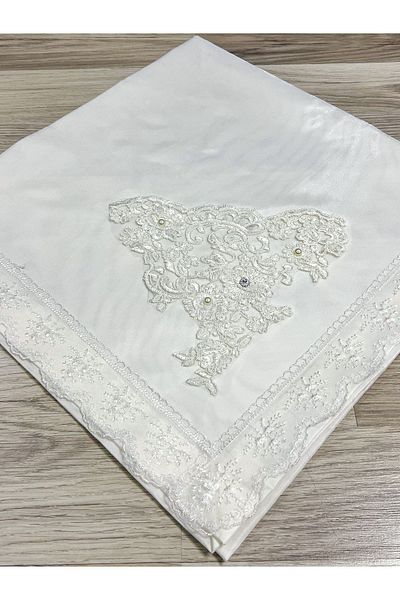 AYHANHOME Satin Luxury Bundle - French Laced and Stone Embroidered Dowry Box