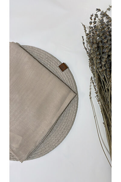 Onur Eşarp - Yeni Ürün Düz Renk Kehribar Eşarp Parlak Kumaş Abiyelik Simli Ge...