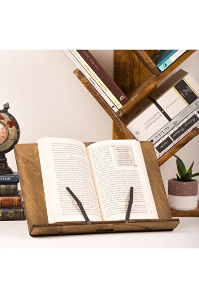 Kitaplı Hediye Kişiselleştirilebilir Ahşap Kitap Okuma Standı