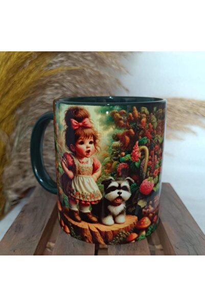 Vintage print oversized mug