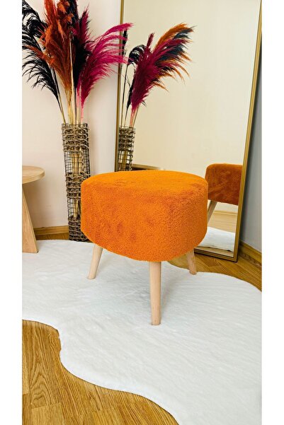 Bounteous Bohem Tarz Teddy Kumaş Üçgen Puf, Makyaj Taburesi, Bench, Tarçın