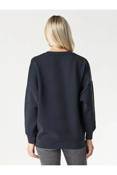 Pink Sky Black Unisex Printed Crew Neck Sweatshirt