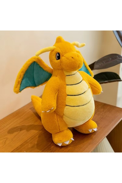 NB market dragonite 35cm tüylü gerçek görünümlü pokemon peluş oyuncak figür