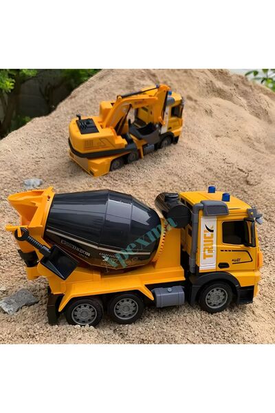 Apexma 2.4GHz Uzaktan Kumandalı 1:12 Ölçek Işıklı ve Sesli Mikser - Oyuncak Şarjlı Mikser İnşaat Aracı