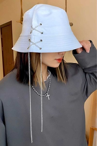 Mood Agenda Καπέλο κουβά με αλυσίδα Unisex K Pop Design