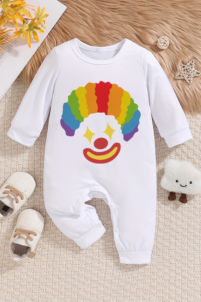 ADABEBEK Baby Boy Jumpsuit - Crazy Clown Printed, Style 22032